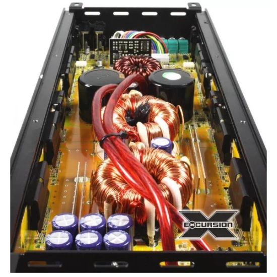 Excursion HXA-3K 1-kanałowy samochodowy wzmacniacz mocy do systemów car audio - moc RMS: 1x600/1200/1800W, wej. High/Low, Auto On/Off, cyfrowy D, LINK